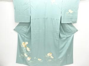 誰袖に吹き寄せ模様刺繍一つ紋訪問着
